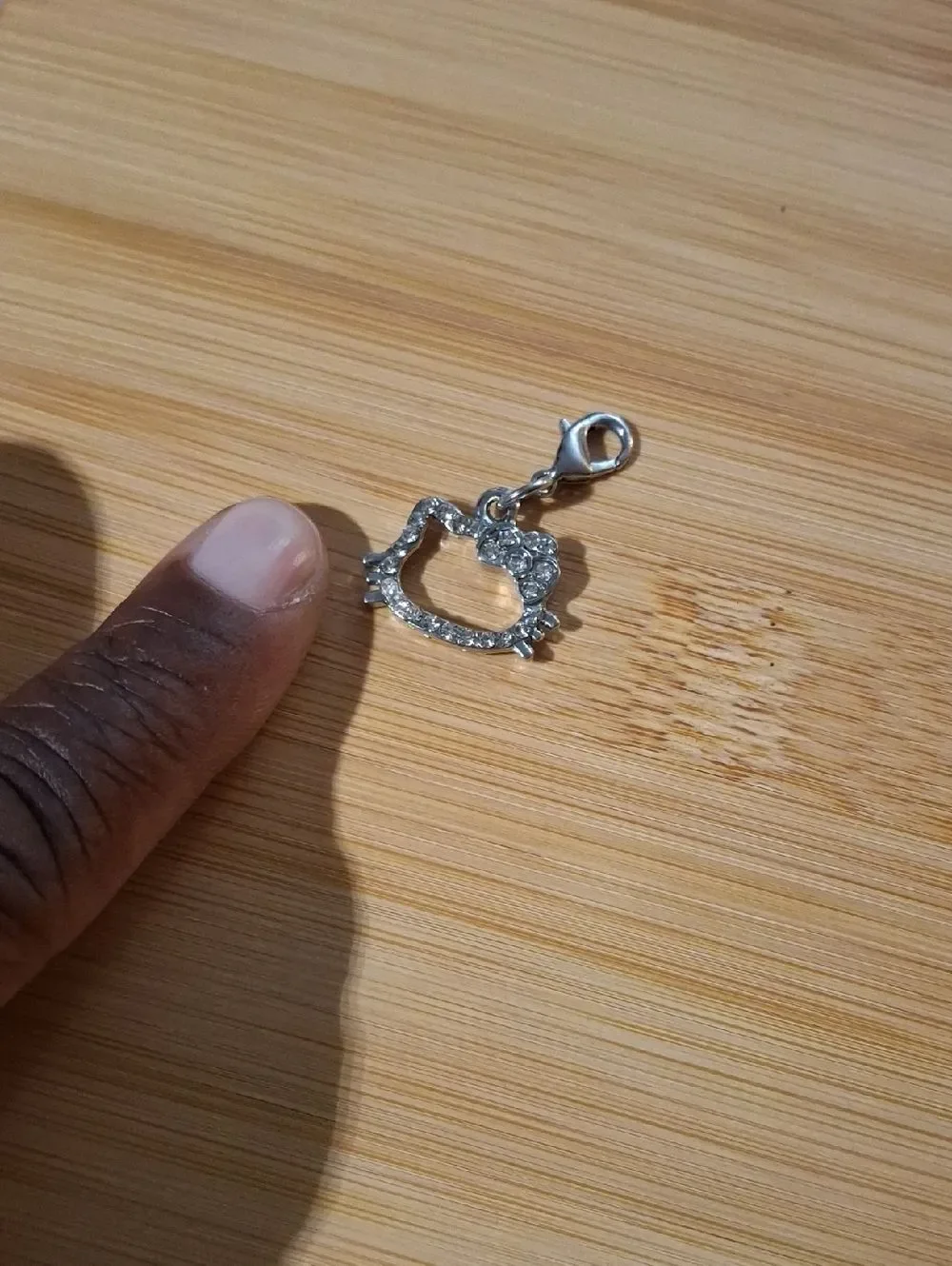 Hello Kitty Dangle With Rhinestones For Floating Lockets